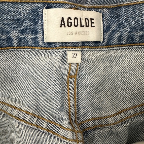 $198 Agolde Blue 90's High Rise Loose Fit Jean In Affair Size 27 - Picture 9 of 10